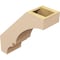 Ekena Millwork 5-inch W x 14-inch D x 14-inch H Balboa Rough Cedar Woodgrain TimberThane Knee Brace, Primed BRCUR05X14X14BOARCPR - alternate 3